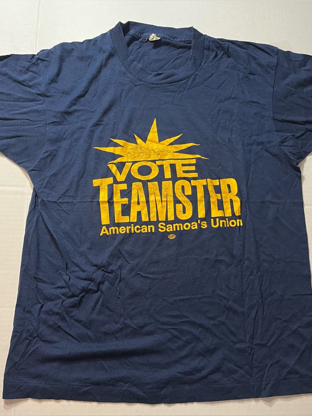 Vtg Teamsters 1980s Tee XL Screen Stars 50/50 Local 443 Thin Fabric Single Sided